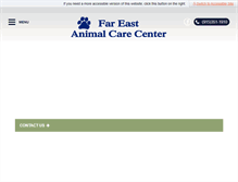 Tablet Screenshot of fareastanimalcarecenter.com